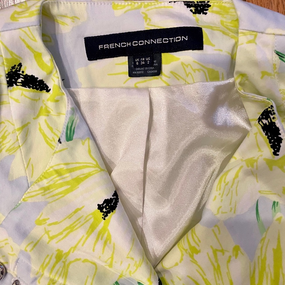 FRENCH CONNECTION Floral Asymmetrical Zip Jacket - Picture 6 of 7